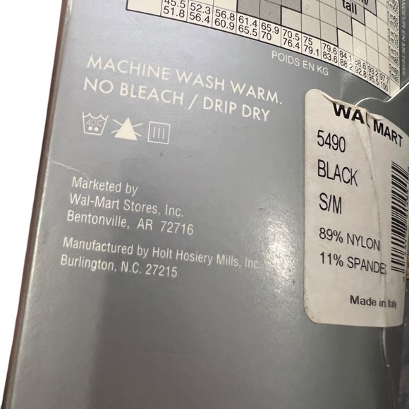 No Boundaries Fashion Tights Black Open Weave Size Small Medium Made‎ In Italy - Picture 7 of 8